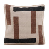 Brecken Beige, Brown and Black Pillow
